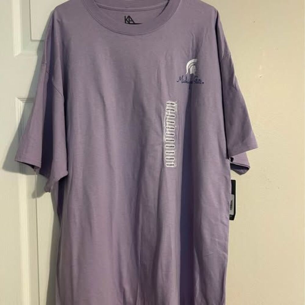 Michigan State Spartans T Shirt Mens 2XL NWT Purple Knights Apparel Lake MSU